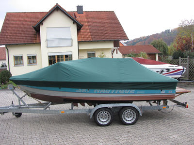 persenning wakeboardboot zwei persenningstuetzen