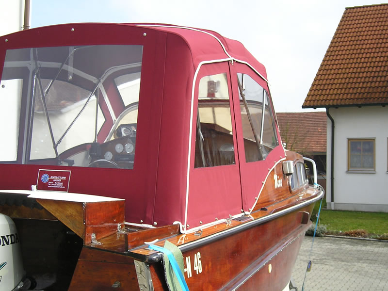 Verdeck Nixe Holzboot Persenning 03