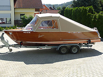 Verdeck Portier Holzboot Bootsverdeck 03