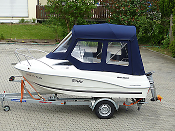 Verdeck Quicksilver activ 430 cabin Bootsverdeck Persenning 01