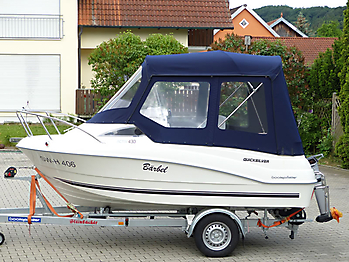 Verdeck Quicksilver activ 430 cabin Bootsverdeck Persenning 02