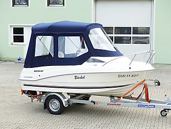 Verdeck Quicksilver activ 430 cabin Bootsverdeck Persenning 06