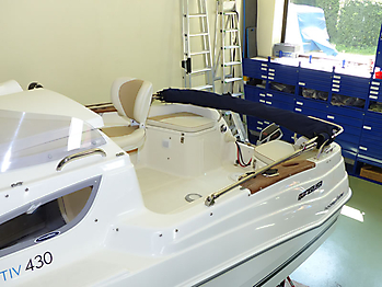 Verdeck Quicksilver activ 430 cabin Bootsverdeck Persenning 19