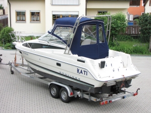 Verdeck Bayliner 2655 Edelstahlgestänge Bootsverdeck Persenning